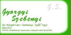 gyorgyi szebenyi business card